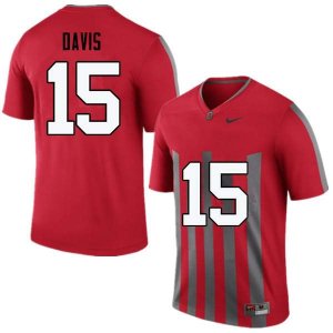 Men's Ohio State Buckeyes #15 Wayne Davis Throwback Nike NCAA College Football Jersey Trade INC8544BA